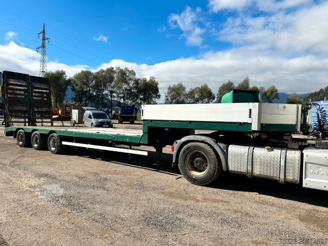 Tieflader-Sattelauflieger  EMPL STUA 43/3L hydr. Rampen Nato Lenkachse