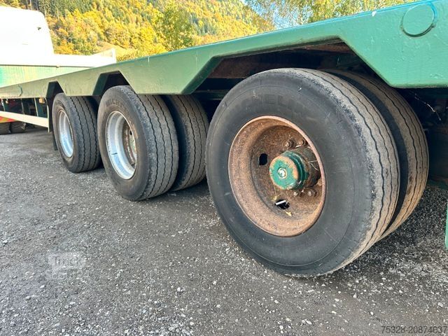 Tieflader-Sattelauflieger  EMPL STUA 43/3L hydr. Rampen Nato Lenkachse