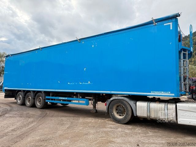 Walking floor semitrailer SCHWARZMÜLLER 3 Achs Schubboden Liftachse