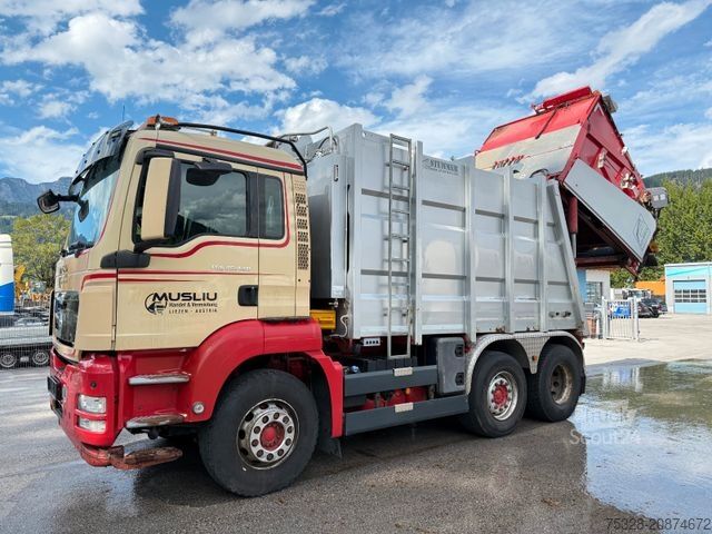 Camión de la basura MAN TGS 26.440 6X2 EEV Vorlaufachse Müllpresse Top