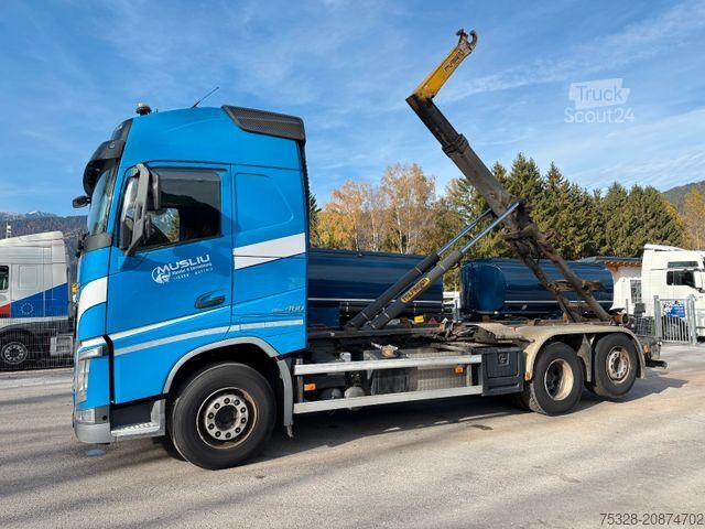 Camião porta-contentores de gancho VOLVO FH 460 6X2 Lift/gelenkt Palfinger T20