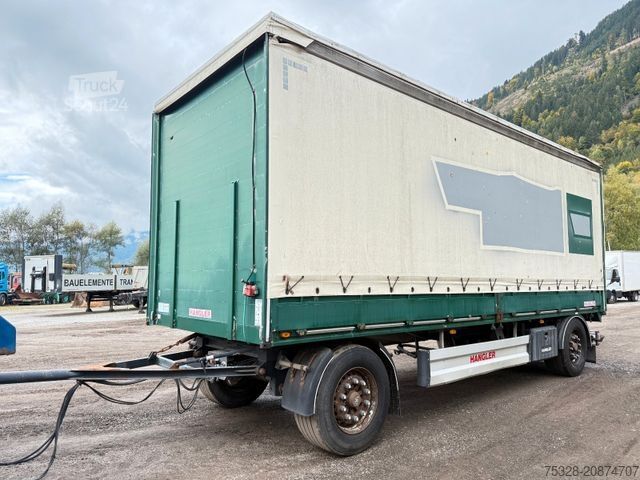 Otwarta przyczepa z plandeką Hangler 2 PEL 18 Pritsche Plane Bordwand Rungen