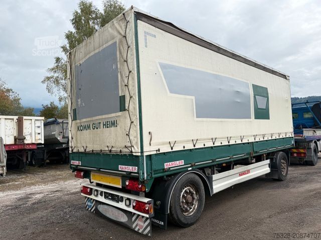 Otwarta przyczepa z plandeką Hangler 2 PEL 18 Pritsche Plane Bordwand Rungen