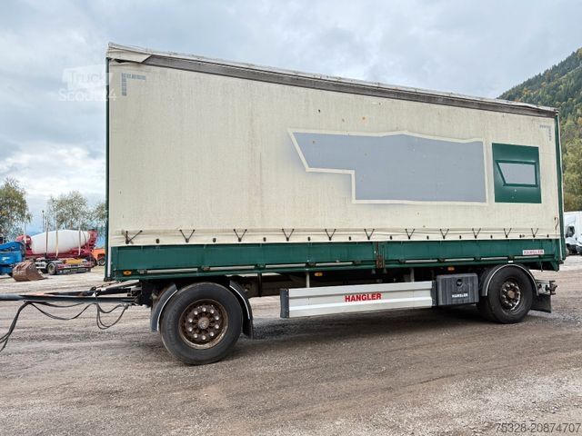 Otwarta przyczepa z plandeką Hangler 2 PEL 18 Pritsche Plane Bordwand Rungen