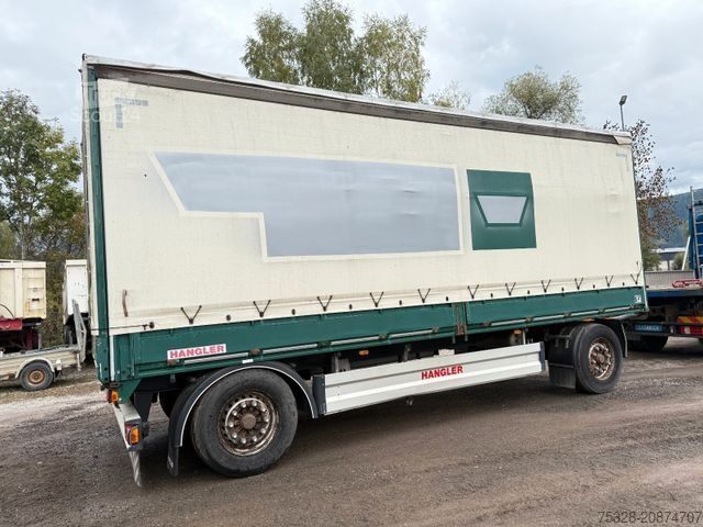 Otwarta przyczepa z plandeką Hangler 2 PEL 18 Pritsche Plane Bordwand Rungen
