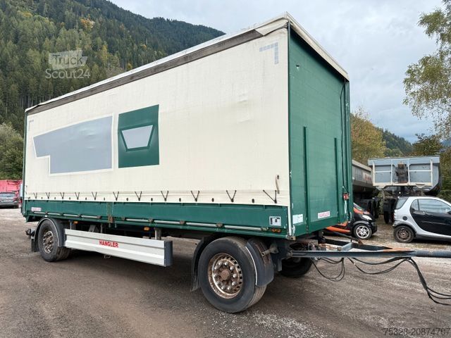 Otwarta przyczepa z plandeką Hangler 2 PEL 18 Pritsche Plane Bordwand Rungen