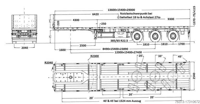 Semiremorcă cu platformă Faymonville MAX Trailer 3-Achs-Doppeltele-Plateau zg