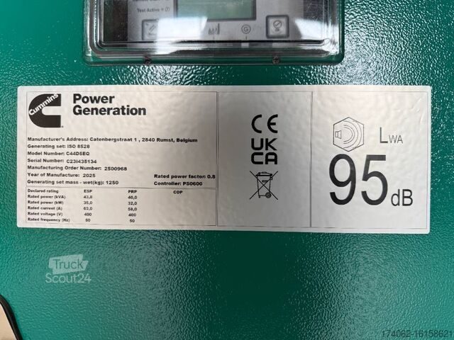 Aggregat Cummins C44D5EQ - 44 kVA Generator - DPX-18505-Q