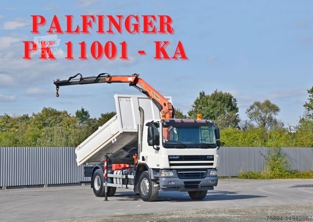 Саміоскид DAF CF 75.310 Kipper 4,30 m + KRAN * TOPZUSTAND