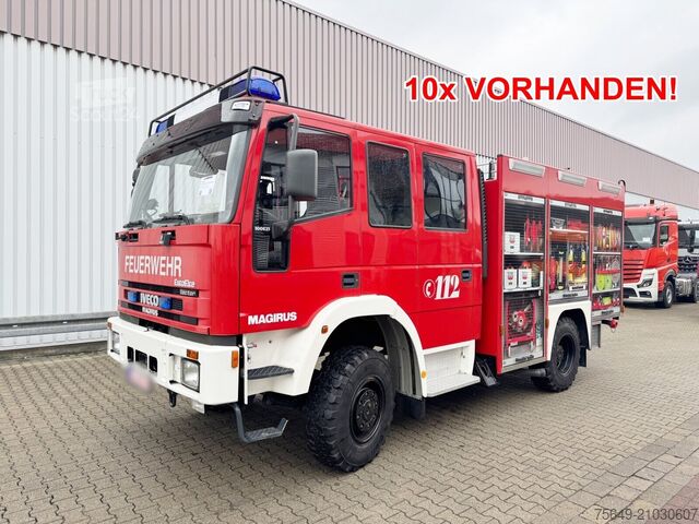 Camion de pompiers Iveco-Magirus FF 100 EW 4x4 Doka EuroFire FF 100 E 21 WR tector 4x4 Doka, LF 8/6