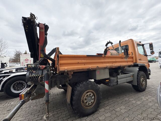 Grue à tour Mercedes-Benz Atego 1023 A 4x4 mit Unfallschaden! Atego 1023 A 4x4, Einzelbereifung, Heckkran Palfinger PK4501-B, Funk, UNFALLSCHADEN!