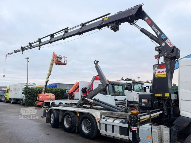 Systém ramene s hákem Volvo FM 500 8X4 TRIDEM HOOKLIFT + (25m!) CRANE HIAB ...