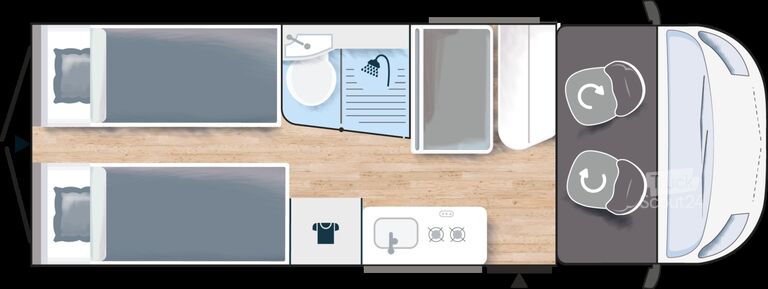 Teilintegriertes Wohnmobil Challenger V 217 Solar, Markise,Rückfahrkamera, FG