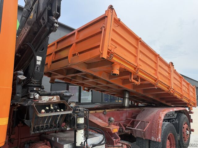 Camion-benne tricar Mercedes-Benz SK1919 Kipper mit Kran HIAB Hidrocom 140