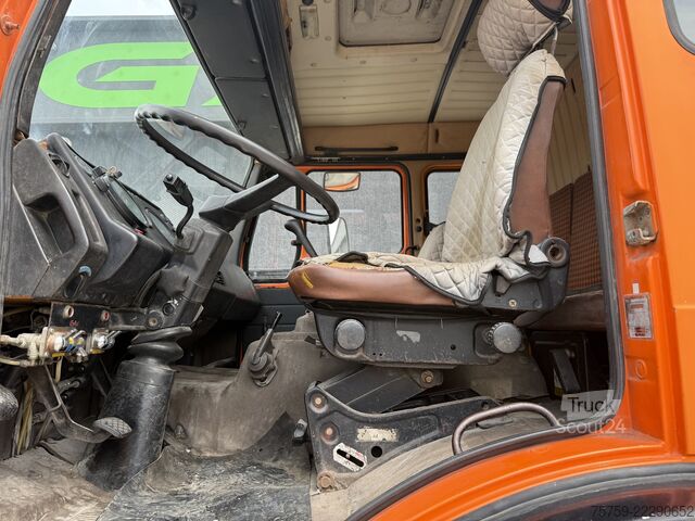 Camion-benne tricar Mercedes-Benz SK1919 Kipper mit Kran HIAB Hidrocom 140