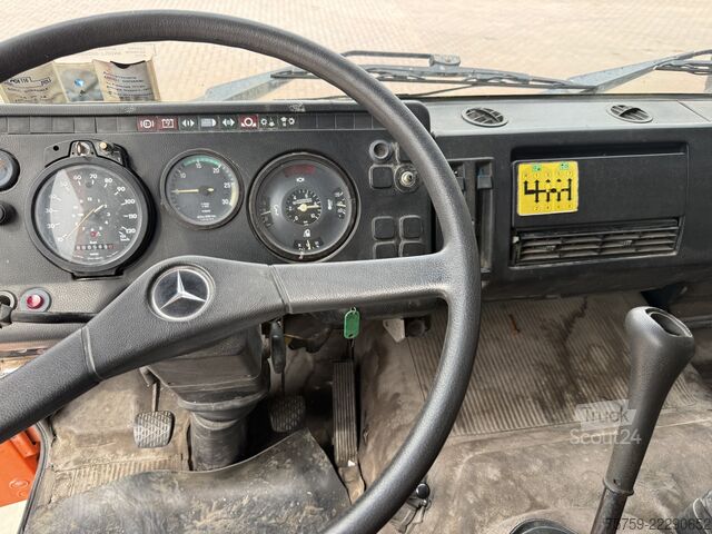 Camion-benne tricar Mercedes-Benz SK1919 Kipper mit Kran HIAB Hidrocom 140