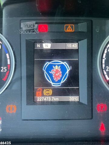 Třístranný sklápěč Scania P 320 HMF 14 Tonmeter Z-kraan Just  227.472 km!