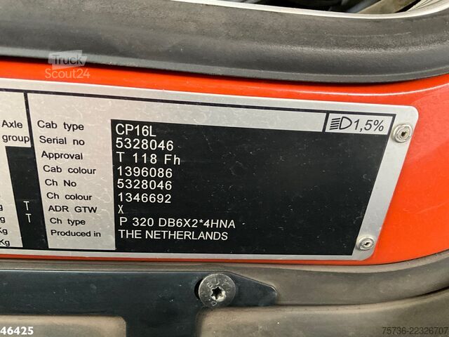 Třístranný sklápěč Scania P 320 HMF 14 Tonmeter Z-kraan Just  227.472 km!