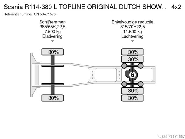 Standard-SZM Scania R114-380 L TOPLINE ORIGINAL DUTCH SHOW TRUCK (E...