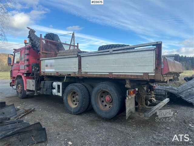  Scania P93H crane truck with 14 t/m crane and Laxo attach