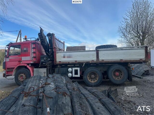  Scania P93H crane truck with 14 t/m crane and Laxo attach