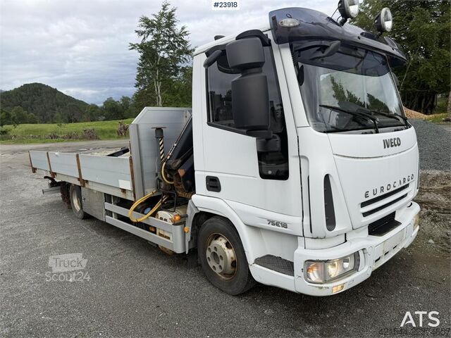  Iveco 75E18 crane truck with Hiab 055XS D3 crane for sal