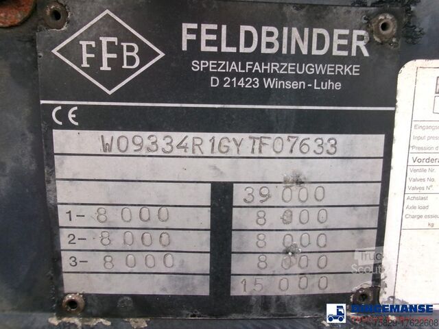 Silo Feldbinder Powder tank alu 38 m3 (tipping)