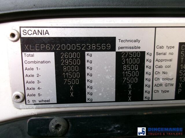 Autocisterna Scania P310 6x2 RHD Argon gas tank 13.2m3 - Damaged