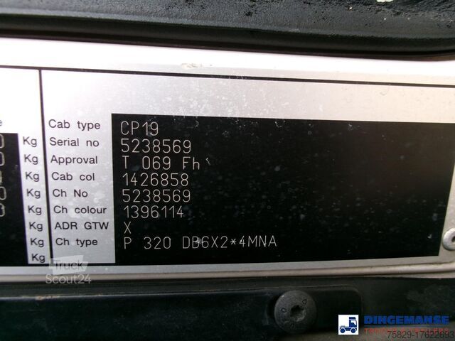 Autocisterna Scania P310 6x2 RHD Argon gas tank 13.2m3 - Damaged