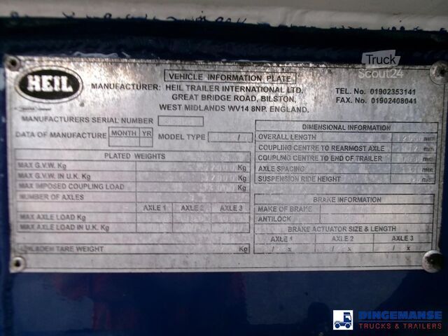 Tank Heil / Thompson Fuel tank alu 45 m3 / 6 comp + pump  / ADR 13/1...