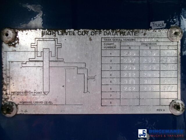 Tank Heil / Thompson Fuel tank alu 45 m3 / 6 comp + pump  / ADR 13/1...