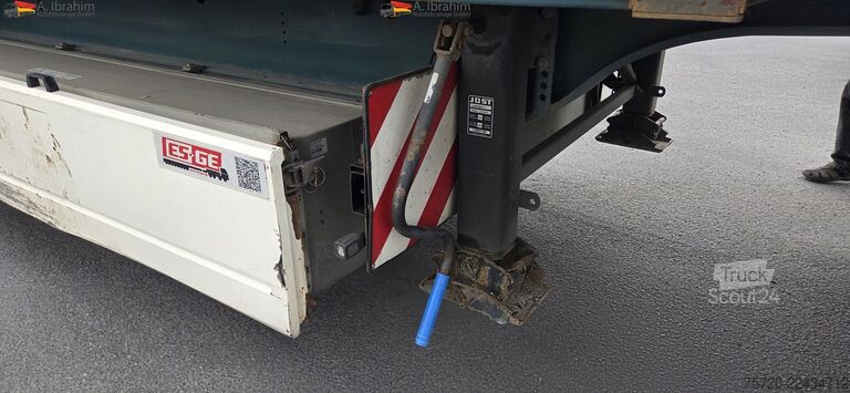 Åben sættevogn med presenning Krone SD Maschinentransporter, verbreiterbar Liftachse