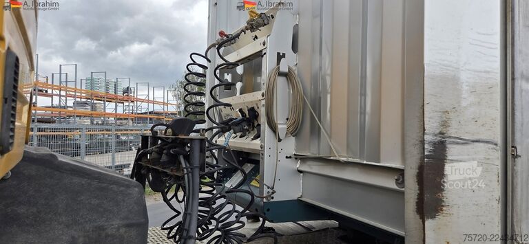 Åben sættevogn med presenning Krone SD Maschinentransporter, verbreiterbar Liftachse