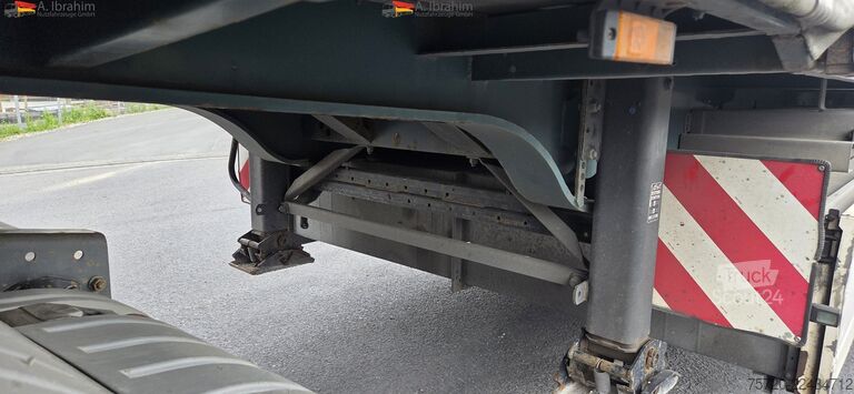 Åben sættevogn med presenning Krone SD Maschinentransporter, verbreiterbar Liftachse