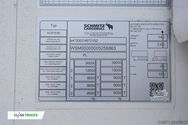 Refriģeratora puspiekabe SCHMITZ CARGOBULL SKO FP 60 ThermoKing SLXi 300