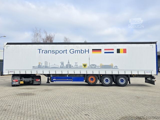 Open semitrailer with tarp SCHMITZ CARGOBULL SCS 24/L - 13.62 EB PowerCurtain Liftachse