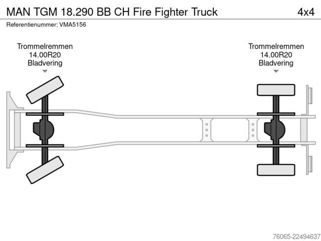 Paloauto MAN TGM 18.290 BB CH Fire Fighter Truck