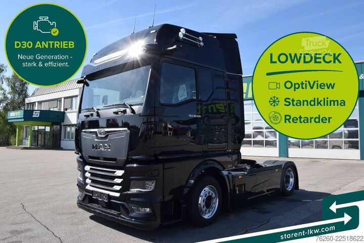 Nagy térfogatú nyergesvontató MAN TGX 18.520 Low Deck D30 Retarder Standkl. MIETE
