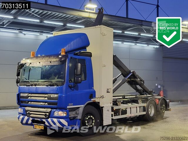 Containertransport (haakarmsysteem) DAF CF75.250 6X2 VDL S-21-6200 containersystem Lift...