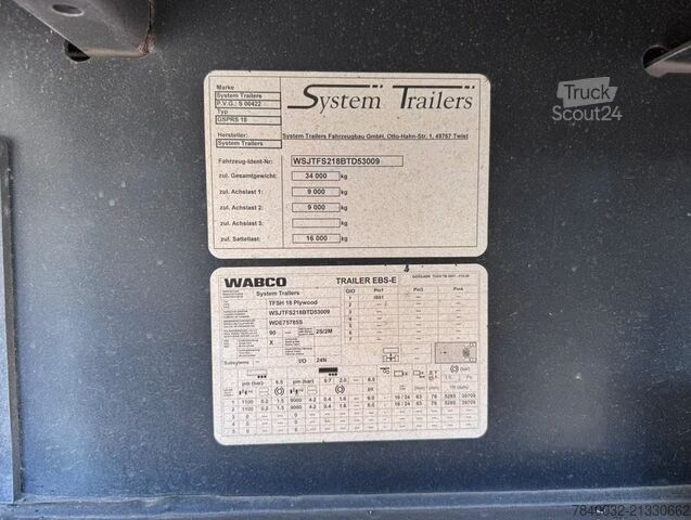 Walking floor semitrailer System Trailers GSPRS 18