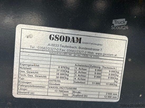 Werkplatform oplegger  GSODAM STECKRUNGEN, LENKACHSE, LIFTACHSE