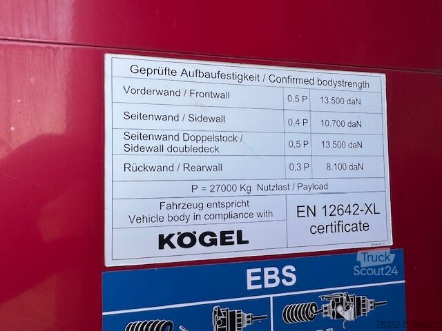 Semirremolque caja Kögel S 24-3 achs Kofferauflieger Portal BPW