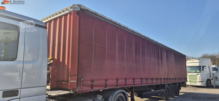 Öppen semitrailer med kapell Krone SD Standardtrailer mit Steckrungen