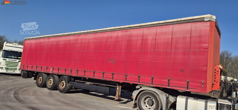 Öppen semitrailer med kapell Krone SD Standardtrailer mit Steckrungen