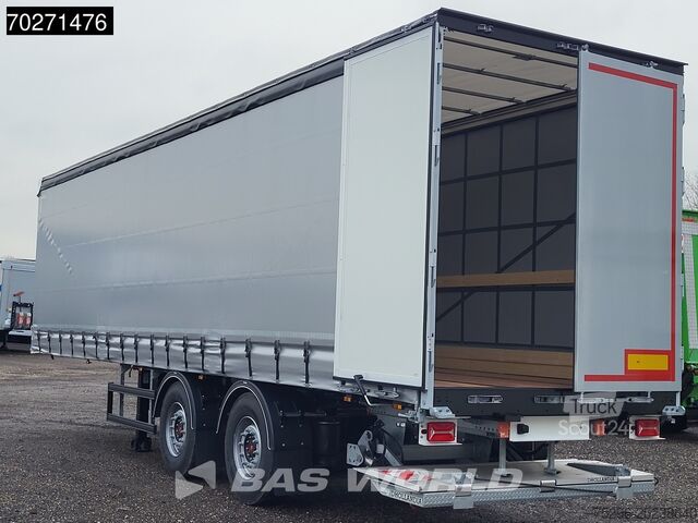 Curtain sided System Trailers LPRS18 NEW Tailgate Lenkachse Hartholz-Bodenn