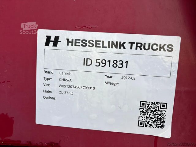 Camion de gunoi Carnehl 60m3 10 tons assen Bietenrek&Klep/deuren Stuura...