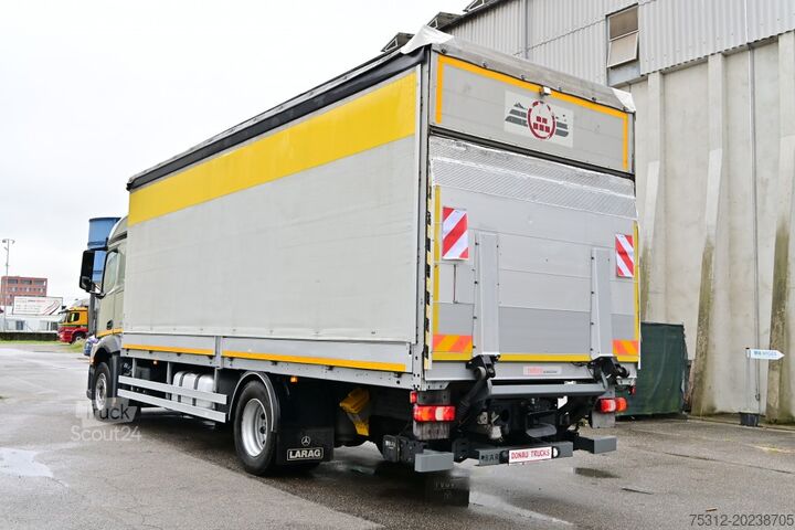 Valníkový nákladní automobil s plachtou Mercedes-Benz Actros 1845  Ersatzfahrzeug E6 Retarder LBW+FB