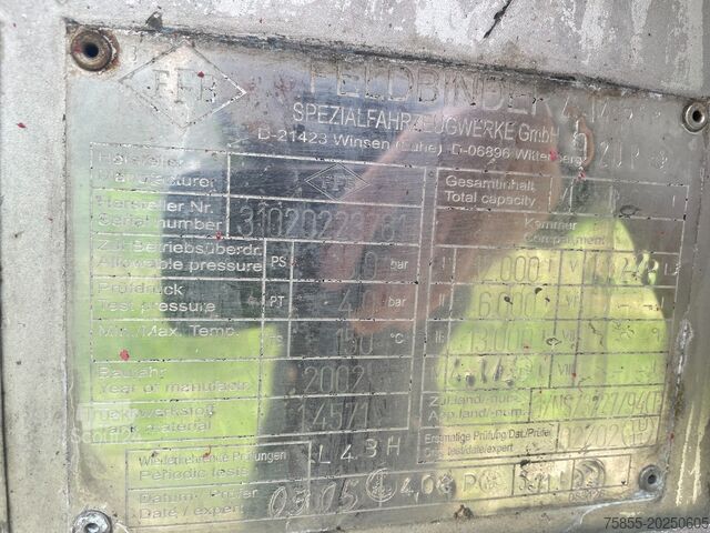 Serbatoio Feldbinder TSA 31.3-3 ADR / L4BH / 31.000 L / 3 Kammer (12...
