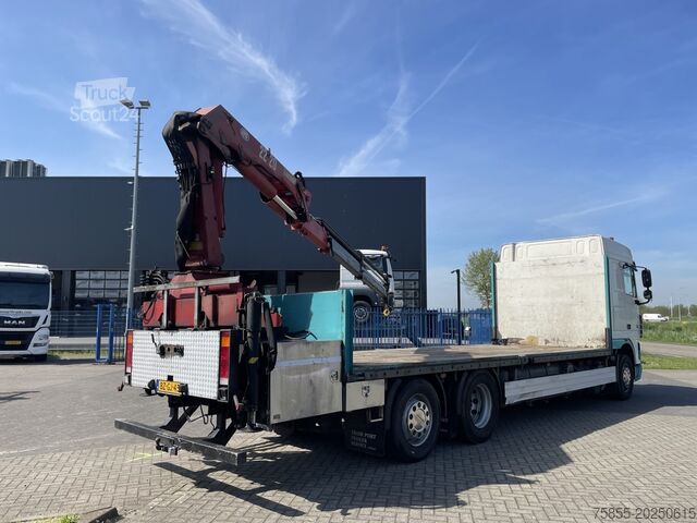 Boîte plate DAF XF105.410 Platform / HMF 2220 Crane + Remote / ...