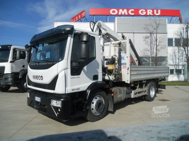 Camion gru e ribaltabile trilaterale Iveco EuroCargo 120